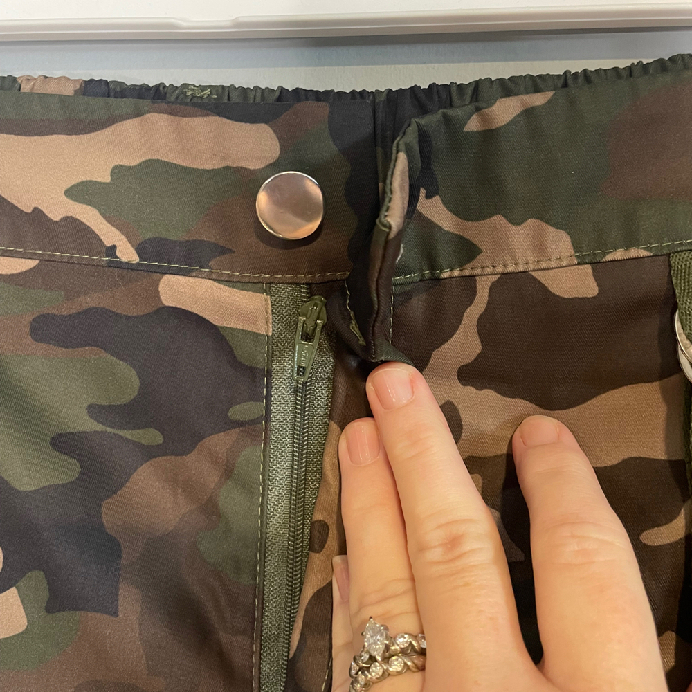 Womens Cargo Camo Pants High Waist Slim Fit Jogger Size XXL - Picture 3 of 12